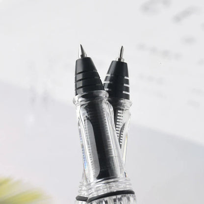 High Quality Transparent White Piston Fountain Pen with Bullet Nib 0.38mm/0.5mm for Office & School Stationery