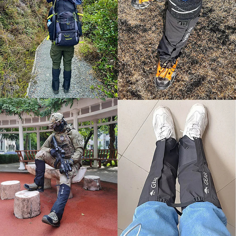 Waterproof Outdoor Travel Leg Warmers: Hiking Leg Gaiters for Climbing, Camping, and Winter Tours - Snow Foot Covers for Protection