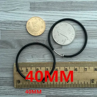Unisex Clip-On Earrings – Invisible No-Piercing Spring Ear Cuffs, Small Circle Gold/Silver/Black Plated Jewelry for Women & Men