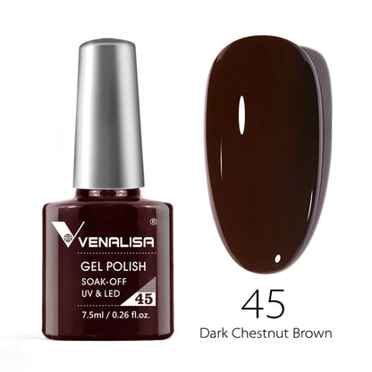 VENALISA 7.5ml HEMA-Free Nail Gel Polish – VIP4 Semi-Permanent Soak-Off UV/LED Gel Varnish, Full Coverage Nail Lacquer
