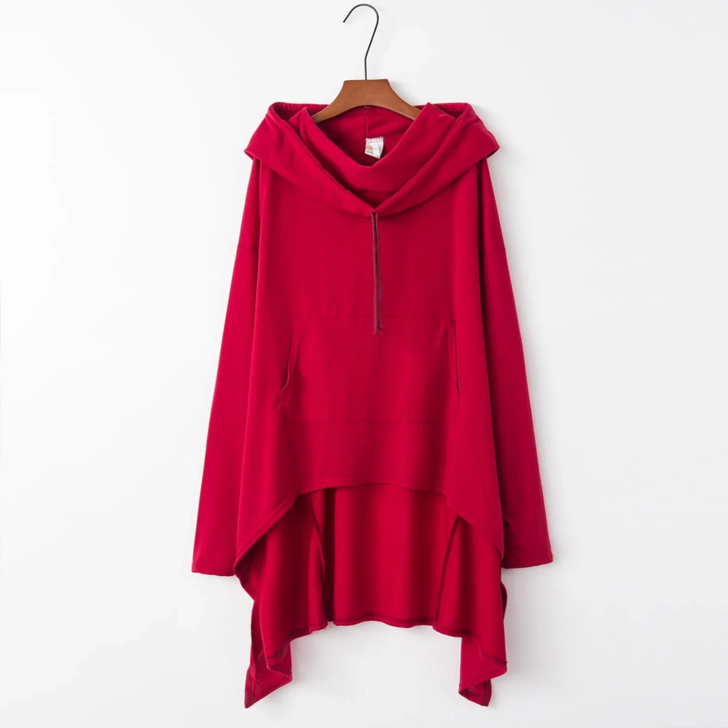 Fashion Trends European-Style Long Hoodie – New Solid Color Casual Pullover