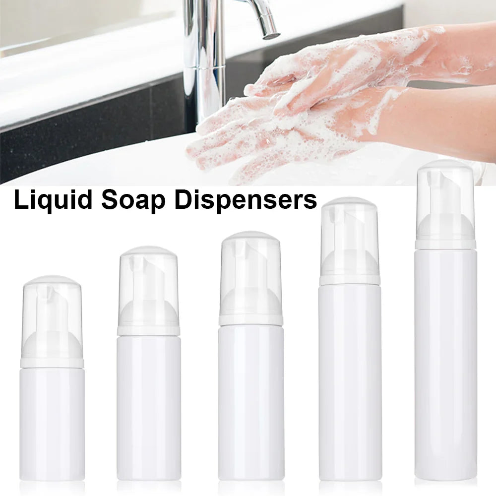 Foaming Soap Dispenser Bottles – 30/50/60/80ML Plastic Pump Bottles for Shampoo, Lotion & Shower Gel