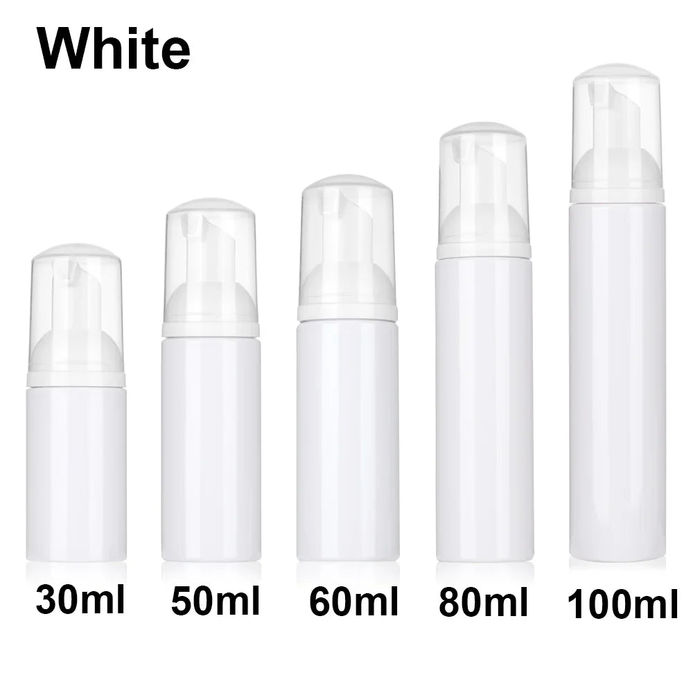 Foaming Soap Dispenser Bottles – 30/50/60/80ML Plastic Pump Bottles for Shampoo, Lotion & Shower Gel
