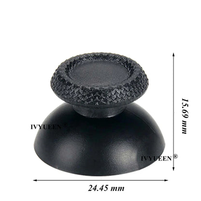 IVYUEEN 100PCS Black Analog Stick Caps – Thumb Grip Covers for PS5, PS4, PS3 & Xbox Controllers