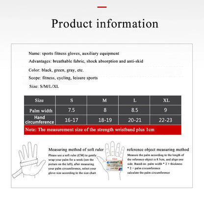 Gym Fitness Gloves – Half Finger Weight Lifting & Training Gloves for Men & Women, Workout Hand Protection