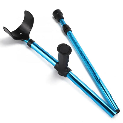 Adjustable Folding Aluminum Crutch – Telescopic Underarm Cane for Seniors & Disabled