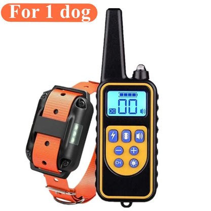 Waterproof Electric Dog Training Collar with Remote – Rechargeable Anti-Bark Control Device for All Dog Sizes