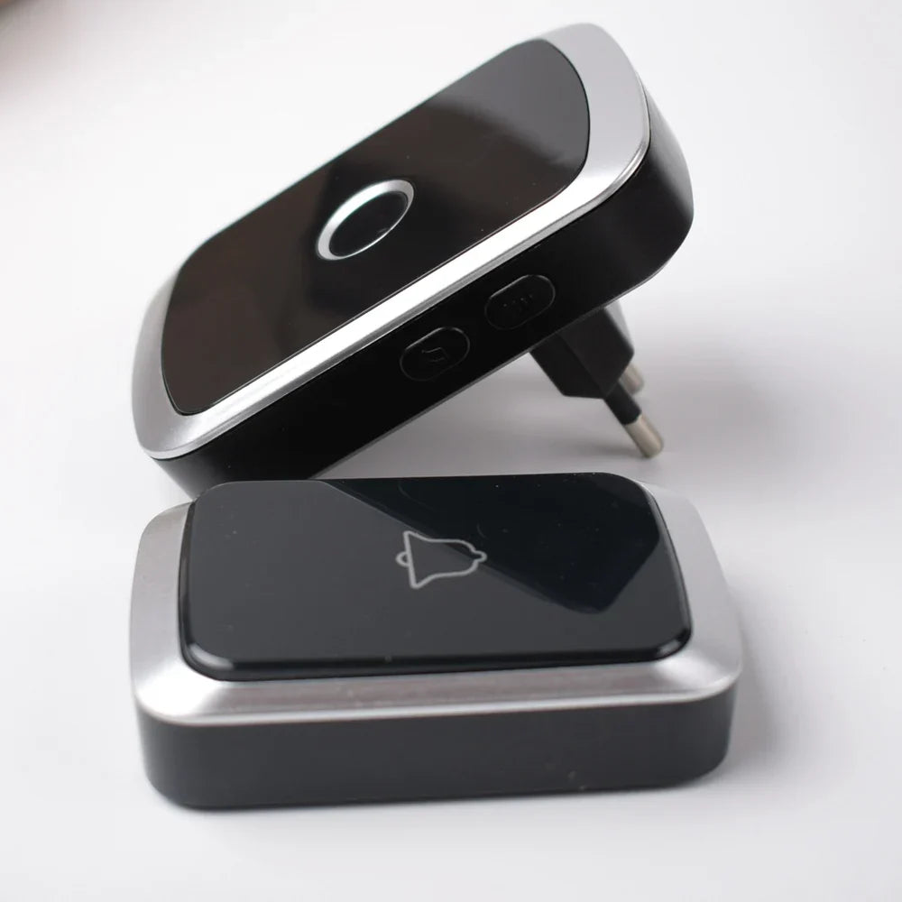 Waterproof Wireless Doorbell — AC 100V-240V EU Plug, Smart Remote Control, Battery Included, Plug & Play