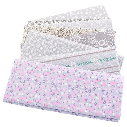 Teramila 7/8 Pcs Patchwork Quilt Fabrics Set - 30x30cm/25x25cm Cotton Sewing Cloth for Needlework and Handmade Projects