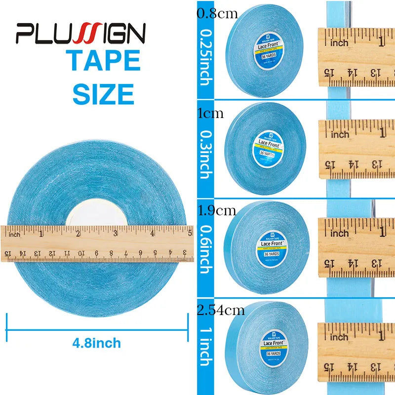 36 Yards Hair System Tape – Double-Sided No Shine Adhesive for Hair Extensions & Lace Front Wigs, Bonding & Replacement Tape