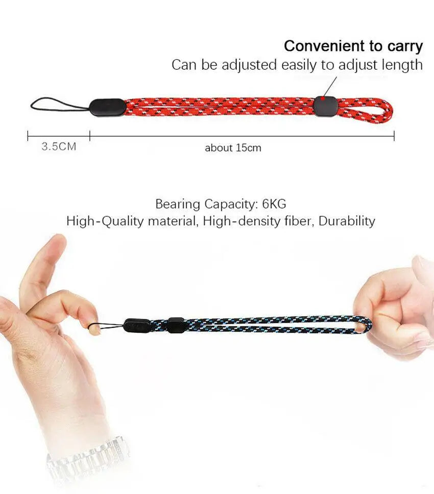 Adjustable Hand Wrist Lanyard Strap: Phone, iPhone, Samsung, USB Flash Drives, Keys, Keychains, DSLR Camera Holders