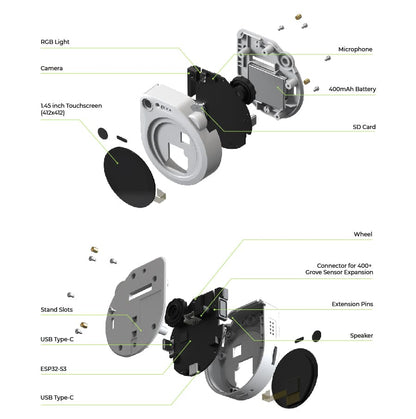SenseCAP Watcher XiaoZhi AI Voice Assistant - Smart Home Device with Camera, Face Recognition & Multilingual ESP32S3