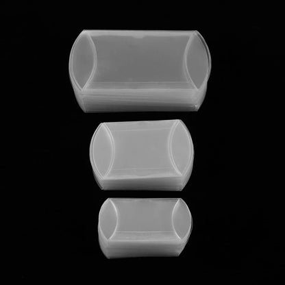 50pcs Pillow-Shaped Candy Boxes – Clear PVC Sweet Gift Packaging for Wedding Party Favors