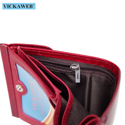 VICKAWEB Mini Women’s Wallet — Genuine Leather Alligator Hasp Short Purse, Fashion Small Wallet for Women 209