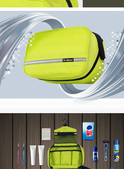 Hanging Travel Toiletry Bag | Organizer Kit for Men & Women with Cosmetics & Makeup Storage