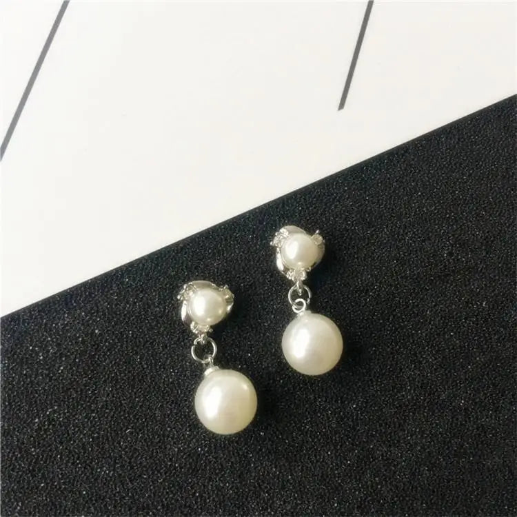 Fashion Pearl Bean Crystal Earrings for Women & Girls – Elegant Everyday Jewelry