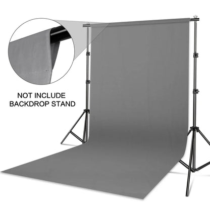 SH Cotton Photo Background Cloth with Rod Pocket – White, Black & Green Screen Chromakey Backdrops for Studio
