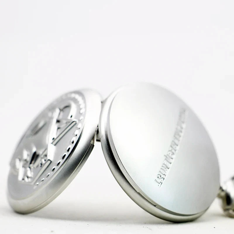 Fullmetal Alchemist Antique Silver Pocket Watch Necklace – Quartz Pendant Watch with Chain Anime Collectible Gift