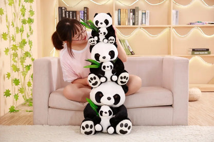 Panda Plush Toy Set - Cute Mother & Son Stuffed Animals for Kids, Girls, Gifts & Home Decor