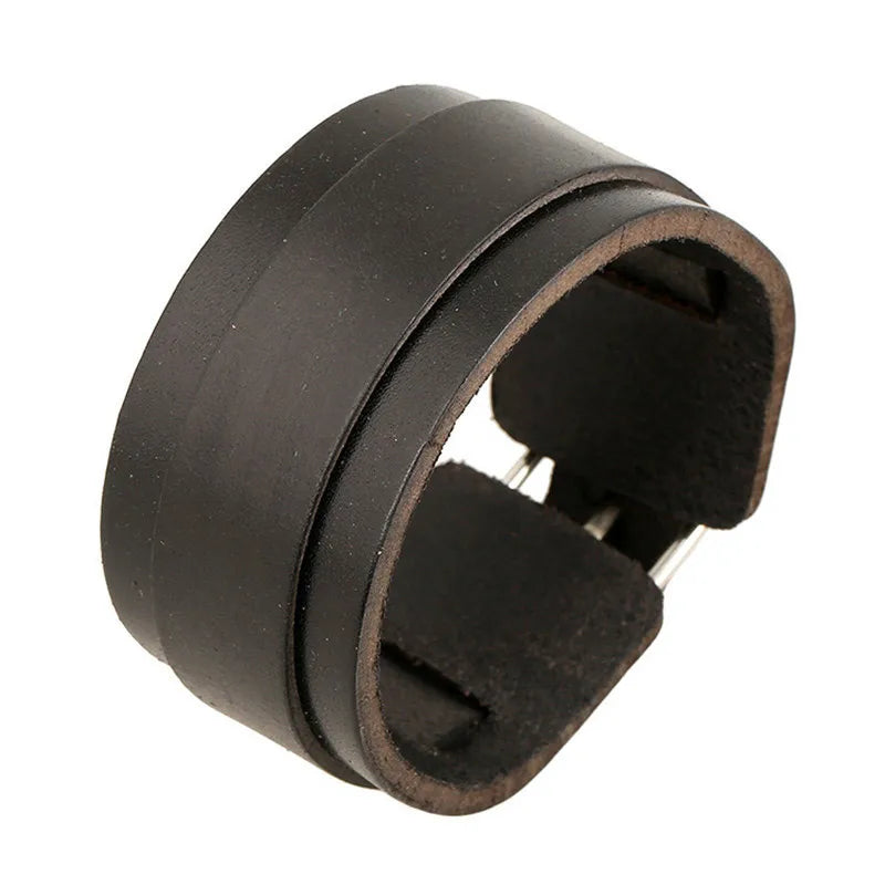 Modyle Vintage Punk Retro Multilayer Leather Bracelet – Handmade Braided Rope Wrap Bangle for Men
