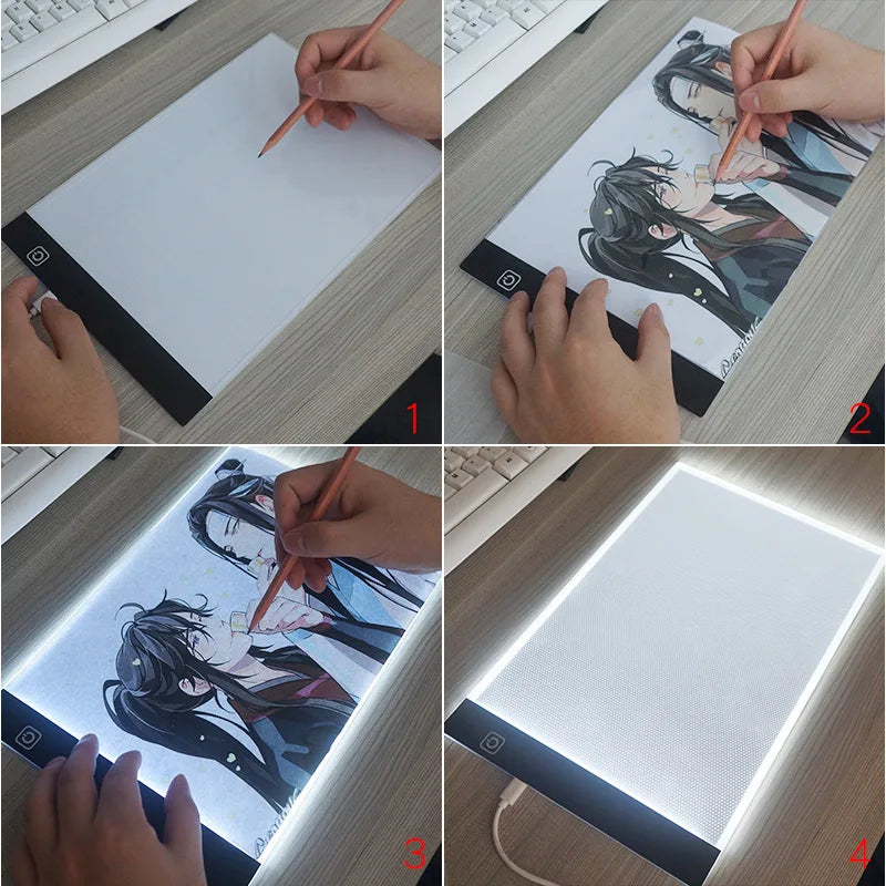 A4 Dimmable LED Drawing Copy Pad Board - Educational Children's Toy for Painting & Creativity - Unique Gifts for Kids' Growth and Playmates