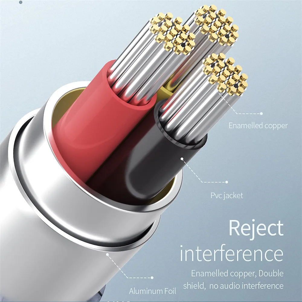 Essager 3.5mm Male to Male Aux Audio Cable — Speaker Wire for Car, Headphones, Samsung & Xiaomi