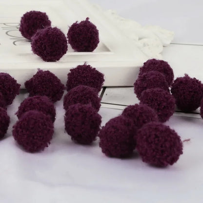 10Pcs Soft Pompom Balls 15/20mm - Fluffy Plush Craft Furballs for DIY Sewing, Home Decor & Christmas Tree Decoration
