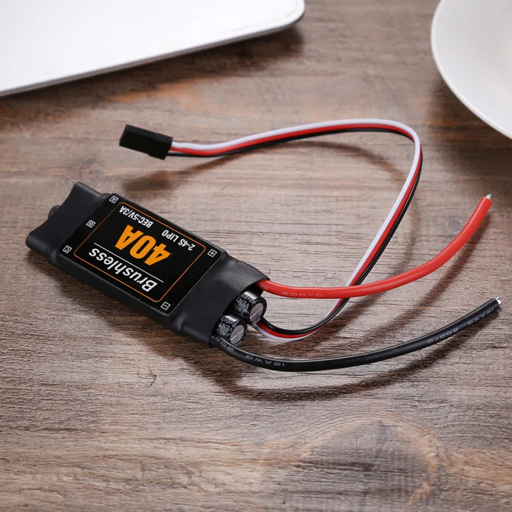 Mitoot 40A Brushless ESC Speed Controller — 2-4S with 5V 3A UBEC for RC FPV Quadcopters, Airplanes & Helicopters
