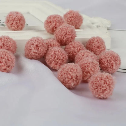 10Pcs Soft Pompom Balls 15/20mm - Fluffy Plush Craft Furballs for DIY Sewing, Home Decor & Christmas Tree Decoration