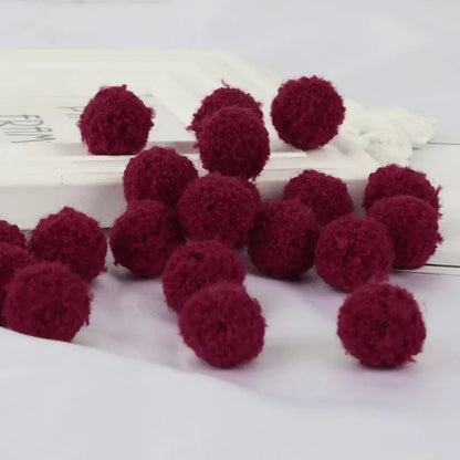 10Pcs Soft Pompom Balls 15/20mm - Fluffy Plush Craft Furballs for DIY Sewing, Home Decor & Christmas Tree Decoration
