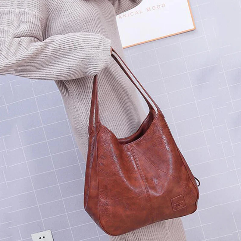 Yogodlns Vintage Women's Handbag - Designer Luxury Shoulder Tote, Fashion Brand Top-Handle Bag
