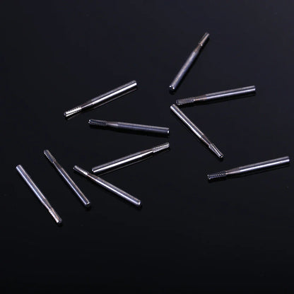 10pcs Dental Broken Crown Needles - Endodontic Silver & Gold Plated Handle, 1957# & 1958# for Crown Repair