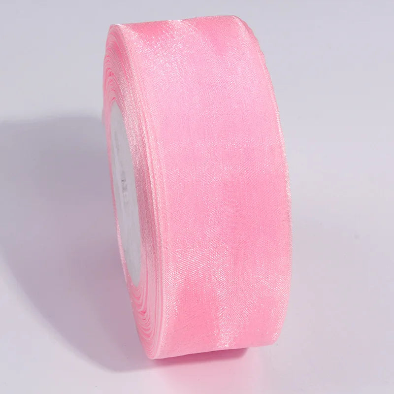 10 Yards Sheer Chiffon Organza Ribbon - Satin Gift Wrapping Ribbon for Wedding Bouquets, Party Decor & DIY Crafts