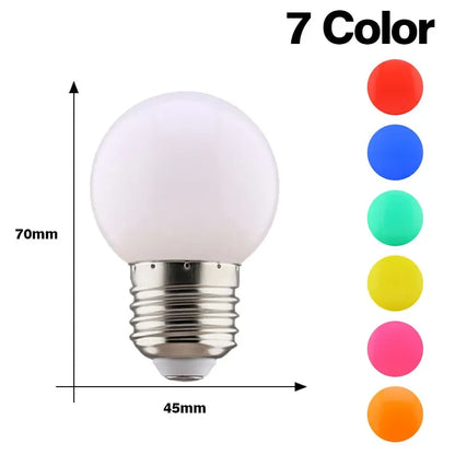 G45 E27 LED Light Bulbs 2-Pack - Colorful 220V Lamps for Christmas, Weddings & Indoor Party Lighting