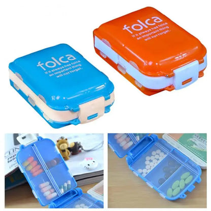 Folding Pill Case – Portable Medicine Organizer, Capsule & Tablet Storage Box, Empty Pillbox Container