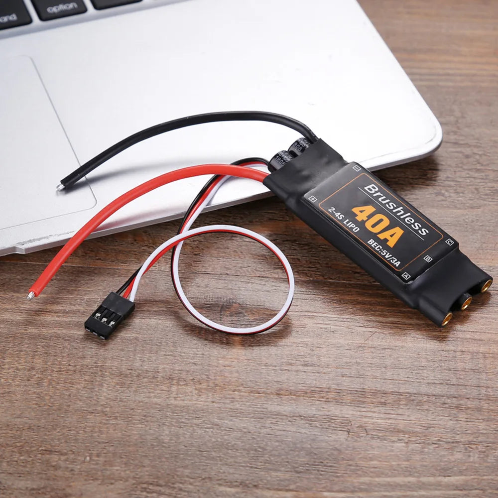 Mitoot 40A Brushless ESC Speed Controller — 2-4S with 5V 3A UBEC for RC FPV Quadcopters, Airplanes & Helicopters