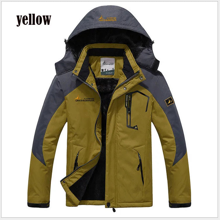 Men's Winter Parka – Windproof & Warm Hooded Fur Coat, Military-Style Thick Anorak Jacket