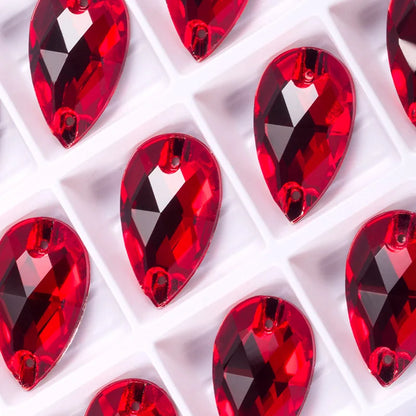 AAAAA Tear Drop Rhinestones — High-Quality Sew-On Stones for Dress, Bag, Garment & Shoe Decoration
