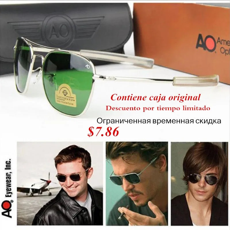 Aviation Pilot Sunglasses for Men & Women — Military Style Outdoor Driving UV Glasses