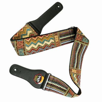 New High-Quality Cotton Guitar Strap – Adjustable Length, 6.2cm Wide for Acoustic & Electric Bass Guitars