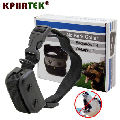 H-166 Rechargeable Waterproof Dog Training Collar No-Bark Shock & Vibration Adjustable Sensitivity Anti-Barking Behavior Control Device