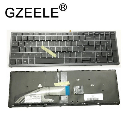 HP ZBook 15 G3/G4 & 17 G3/G4 Backlit Replacement Keyboard – AR/RU/US Layout with Frame (9Z.NCGBC.001 NSK-C87C-01) for Laptop Repair and Upgrade