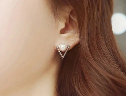 Fashion Pearl Bean Crystal Earrings for Women & Girls – Elegant Everyday Jewelry