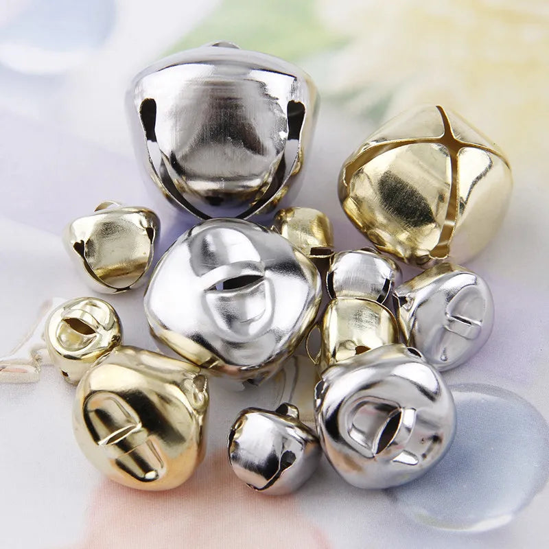Gold/White K Iron Water Plated Christmas Cross Bells Pendant - Handmade Party DIY Crafts Accessories in Various Sizes (12/13/15/20/25/30mm)