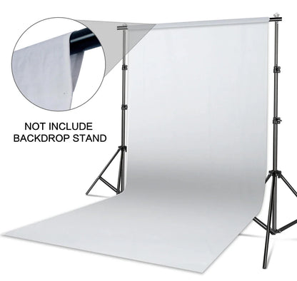 SH Cotton Photo Background Cloth with Rod Pocket – White, Black & Green Screen Chromakey Backdrops for Studio
