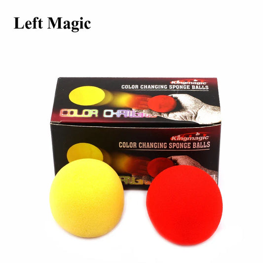 2PCS Color Changing Magic Sponge Balls — Super Soft Stage Props for Close-Up Tricks & Fun