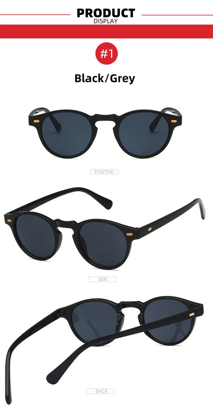 VIVIBEE 2025 Fashion Oval Small Sunglasses – Classic UV400 Clear Transparent Shades for Men & Women