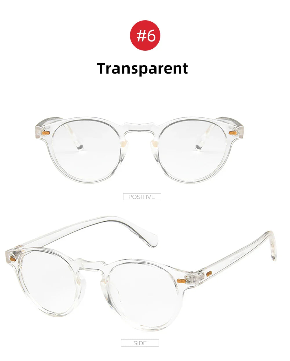 VIVIBEE 2025 Fashion Oval Small Sunglasses – Classic UV400 Clear Transparent Shades for Men & Women