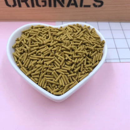 100g Colorful Long Clay Sprinkles – 5-6mm DIY Craft Decorations for Phone Deco & Creative Projects