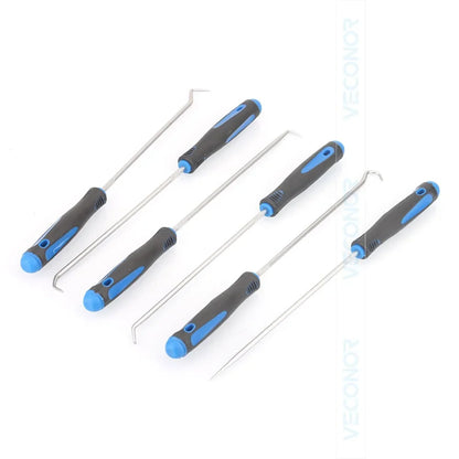 6PCS Durable Extra Long Pick Hook Set: O-Ring and Seal Remover Craft Hobby Tool - Color Random